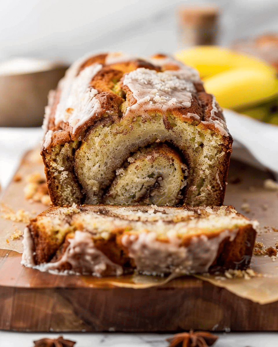 Cinnamon Roll Banana Bread