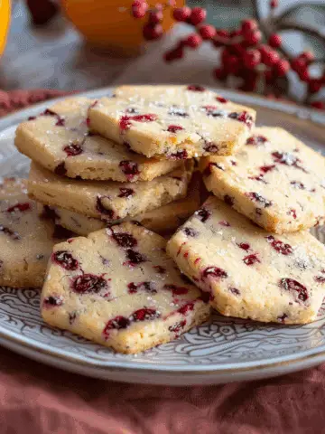 Cranberry Orange Shortbread Cookies