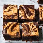 Creamy Peanut Butter Brownie Swirl Bars