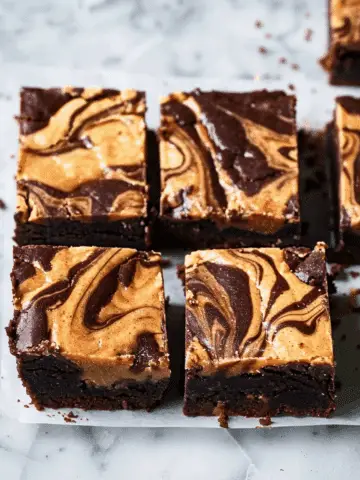 Creamy Peanut Butter Brownie Swirl Bars