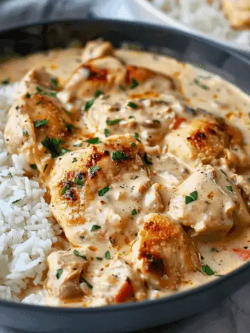 Creamy Smothered Chicken and Rice