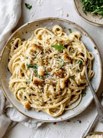 Creamy Vegan Tahini Pasta