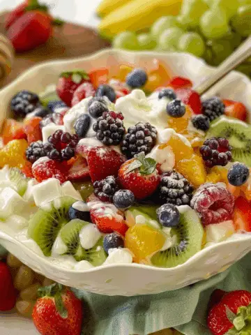 Creamy Yogurt Honey Fruit Salad