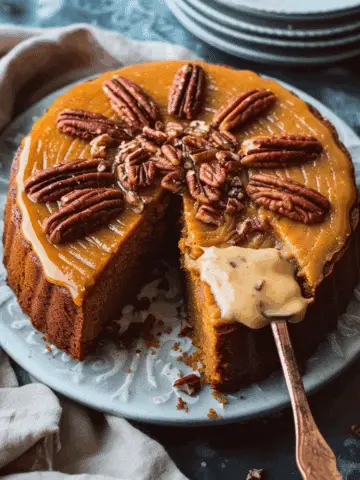 Flourless Maple Pecan Pumpkin Yogurt Cake
