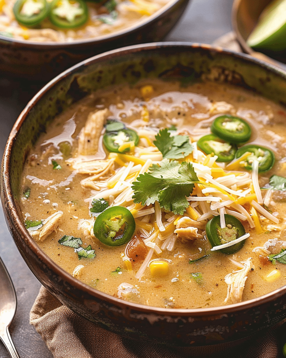 Green Chile Chicken Enchilada Soup
