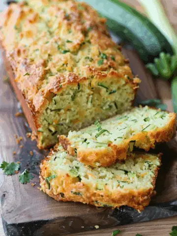 Green Onion Zucchini Cheddar Quick Bread