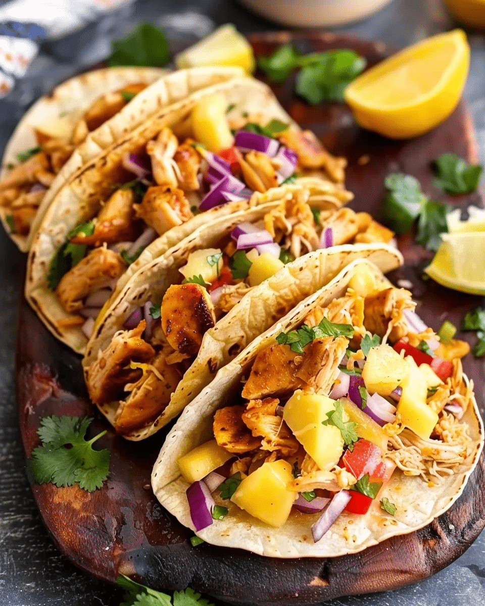 Hawaiian Huli Huli Chicken Tacos