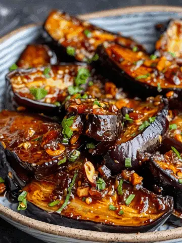 Irresistible Sticky Garlic Eggplant