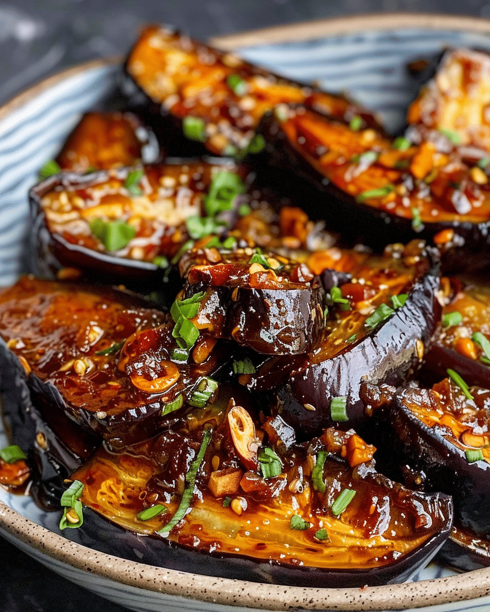 Irresistible Sticky Garlic Eggplant