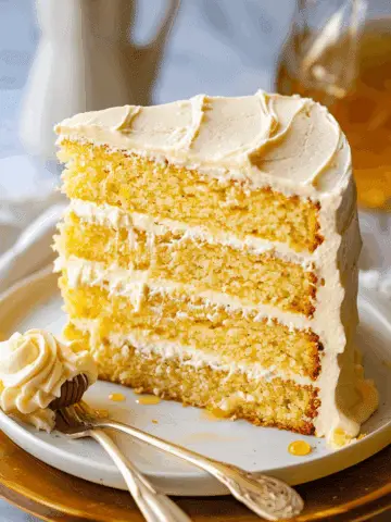 Layered Cornbread Cake with Whipped Honey Butter Frosting