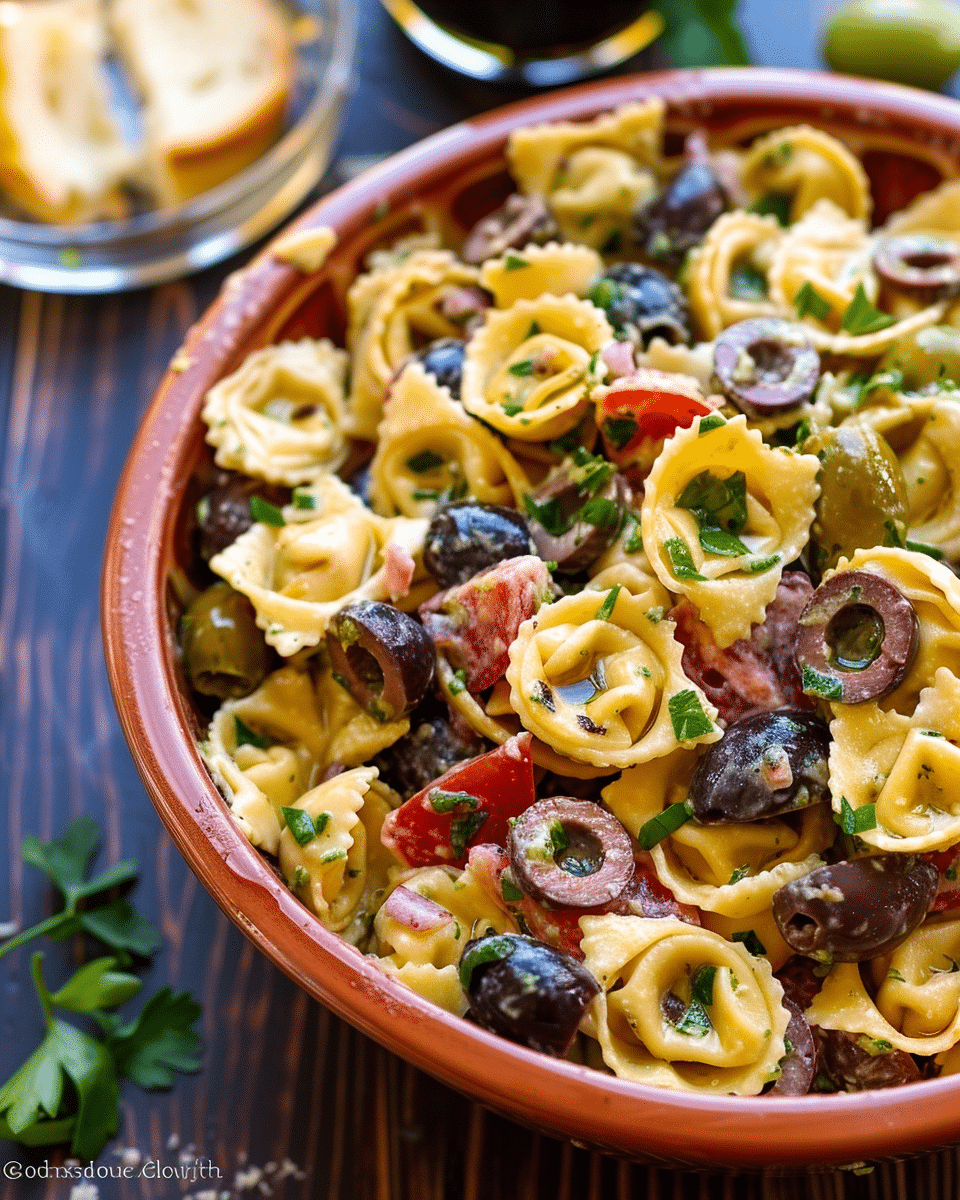 Olive Tortellini Pasta Salad