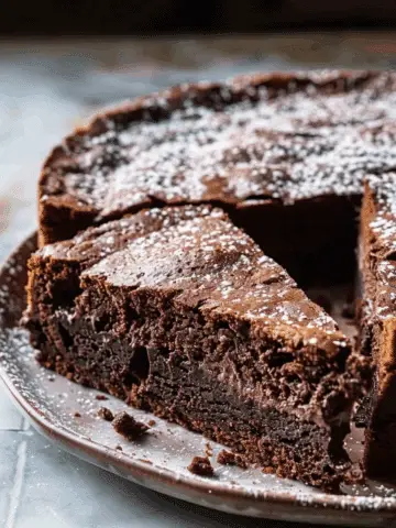 Rich Chocolate Almond Ricotta Cake