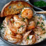 Shrimp Scampi Bowls with Garlic Bread