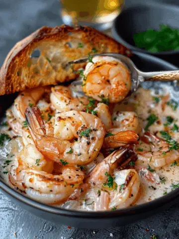 Shrimp Scampi Bowls with Garlic Bread