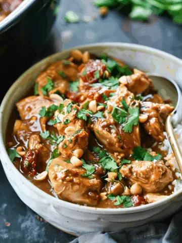Slow Cooker Peanut Chicken