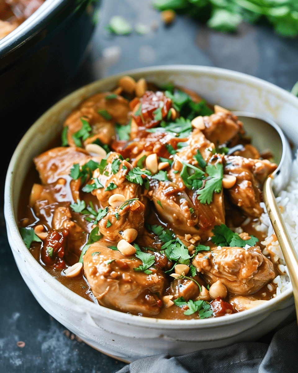 Slow Cooker Peanut Chicken