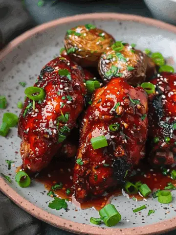 Sticky Honey Gochujang Chicken (Air Fried or Baked)