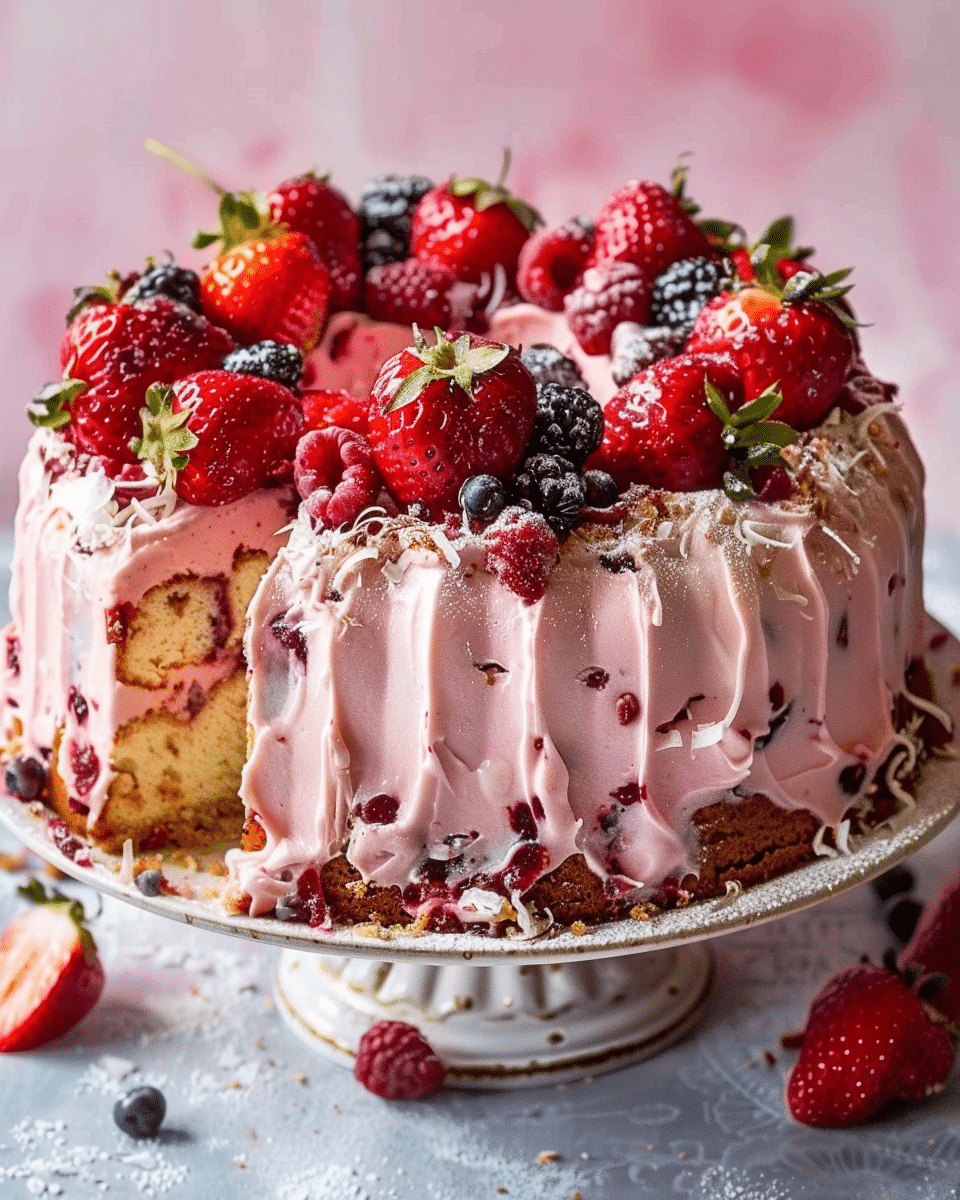 Strawberry Italian Cream Pound Cake