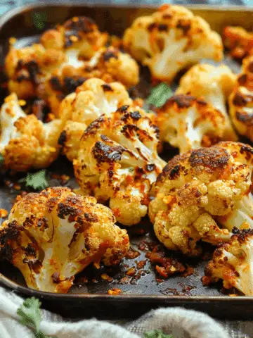 Sweet and Spicy Baked Cauliflower
