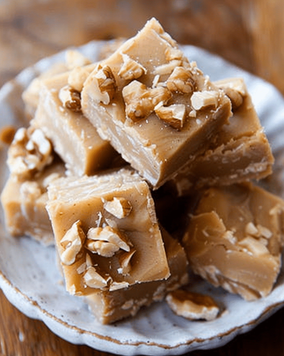 Tahini Fudge with Maple, Vanilla & Walnuts