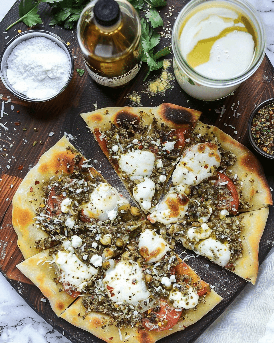Zaatar Flatbread Pizza