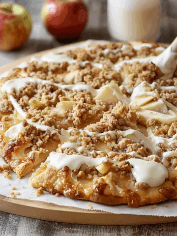 Apple Crisp Pizza Dessert