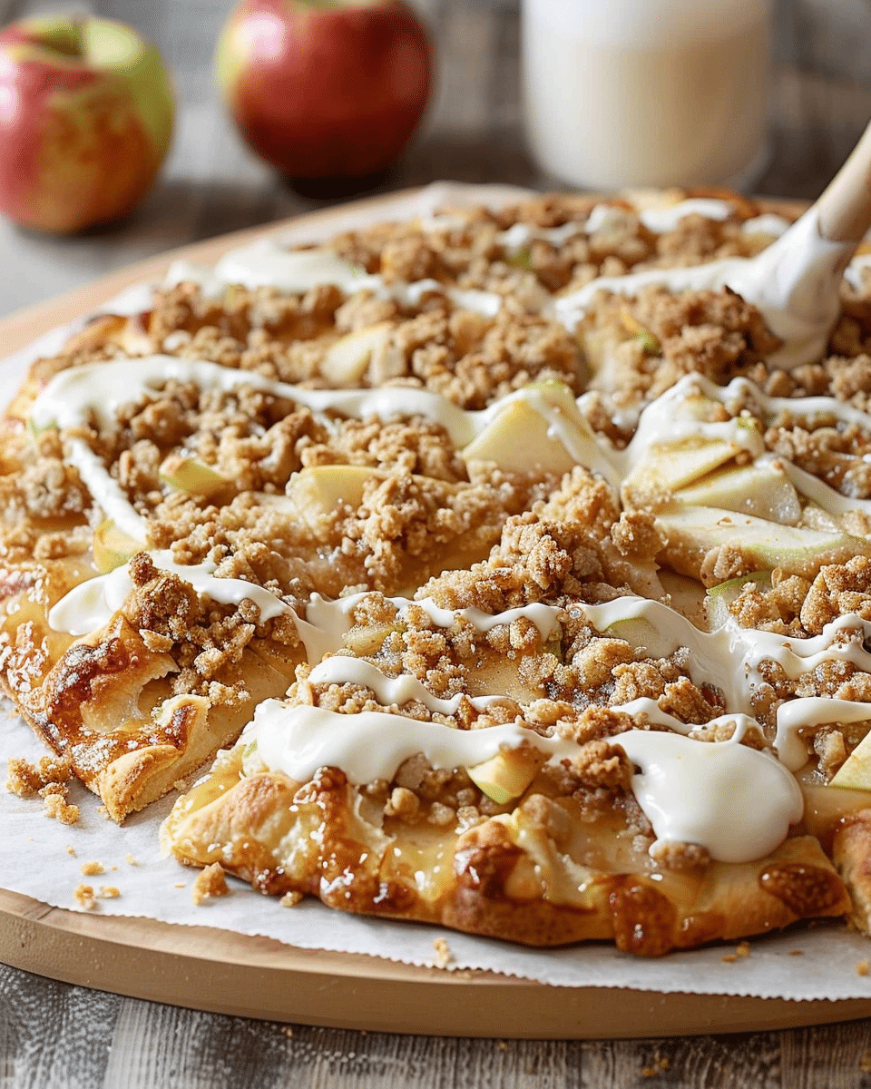 Apple Crisp Pizza Dessert