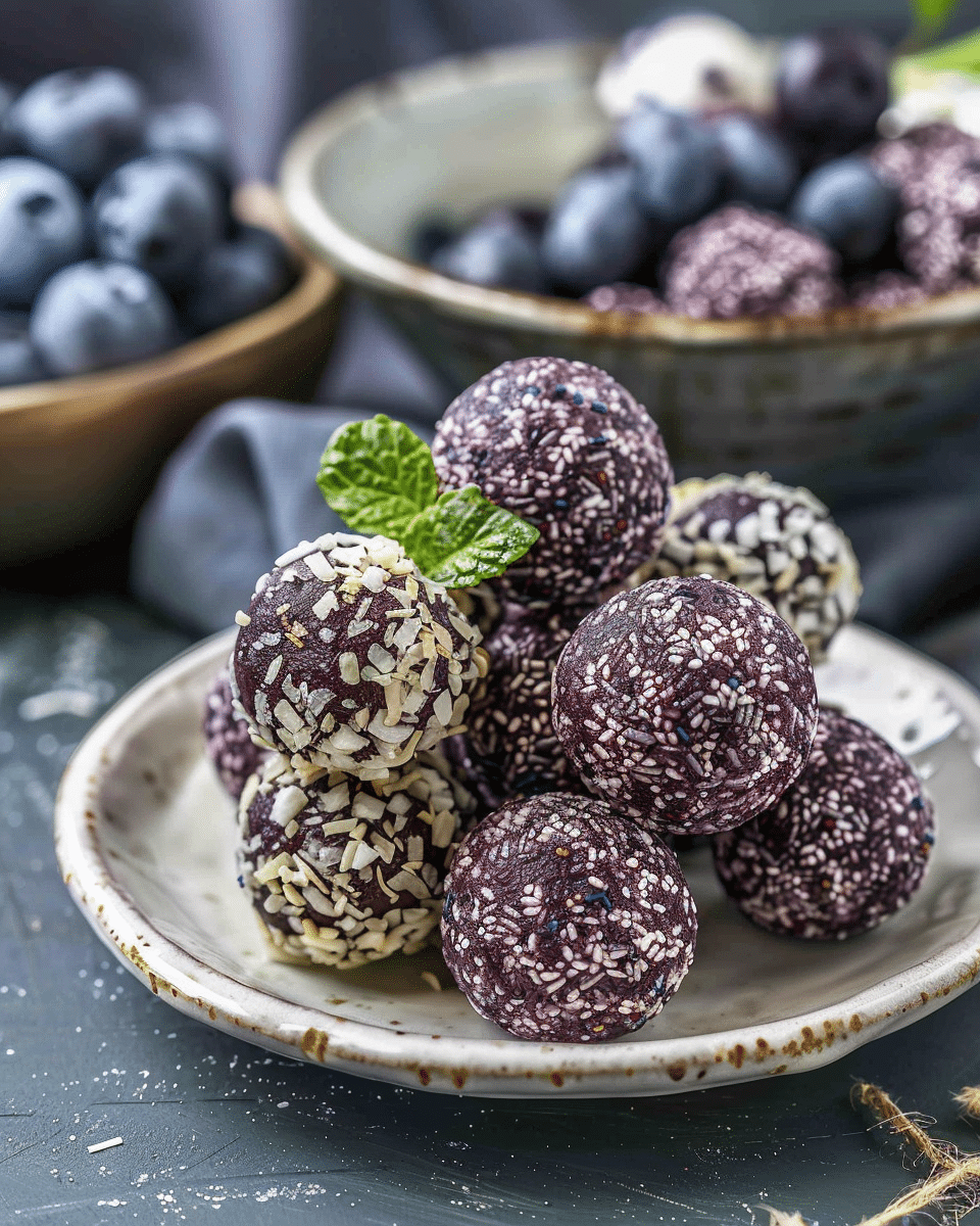 Blueberry Protein Balls