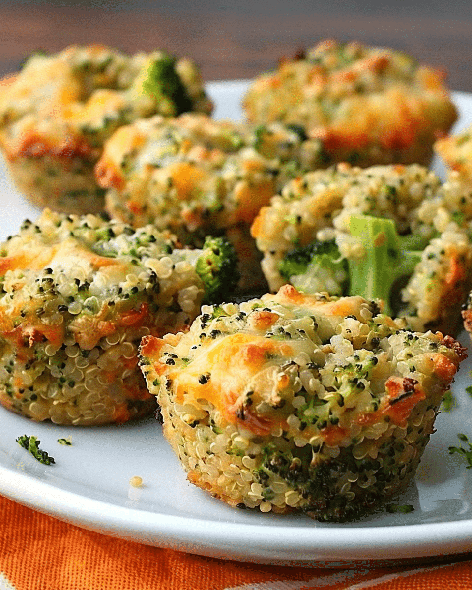 Cheesy Broccoli Quinoa Bites