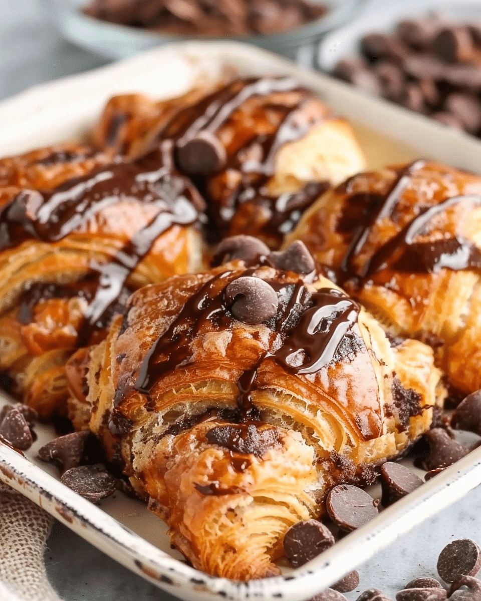 Chocolate Croissant Breakfast Bake