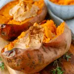 Cinnamon Butter Baked Sweet Potatoes