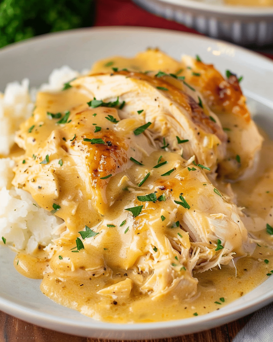 Creamy Crockpot Chicken and Gravy