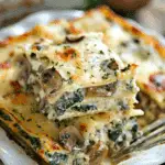Creamy Spinach & Mushroom Lasagna