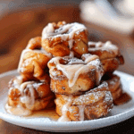 Glazed Cinnamon Roll French Toast Bites