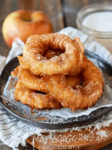 Golden Fried Cinnamon Apple Rings