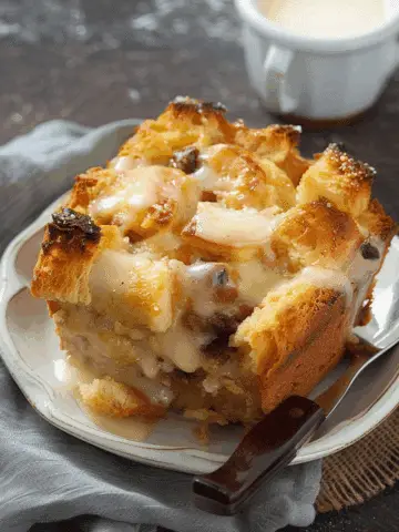 Golden Vanilla Bread Pudding