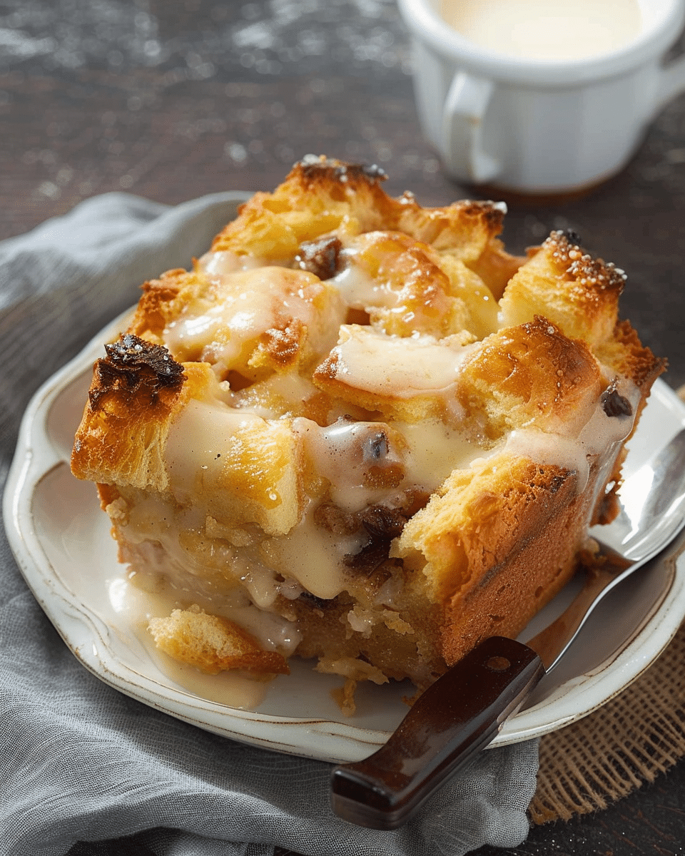 Golden Vanilla Bread Pudding