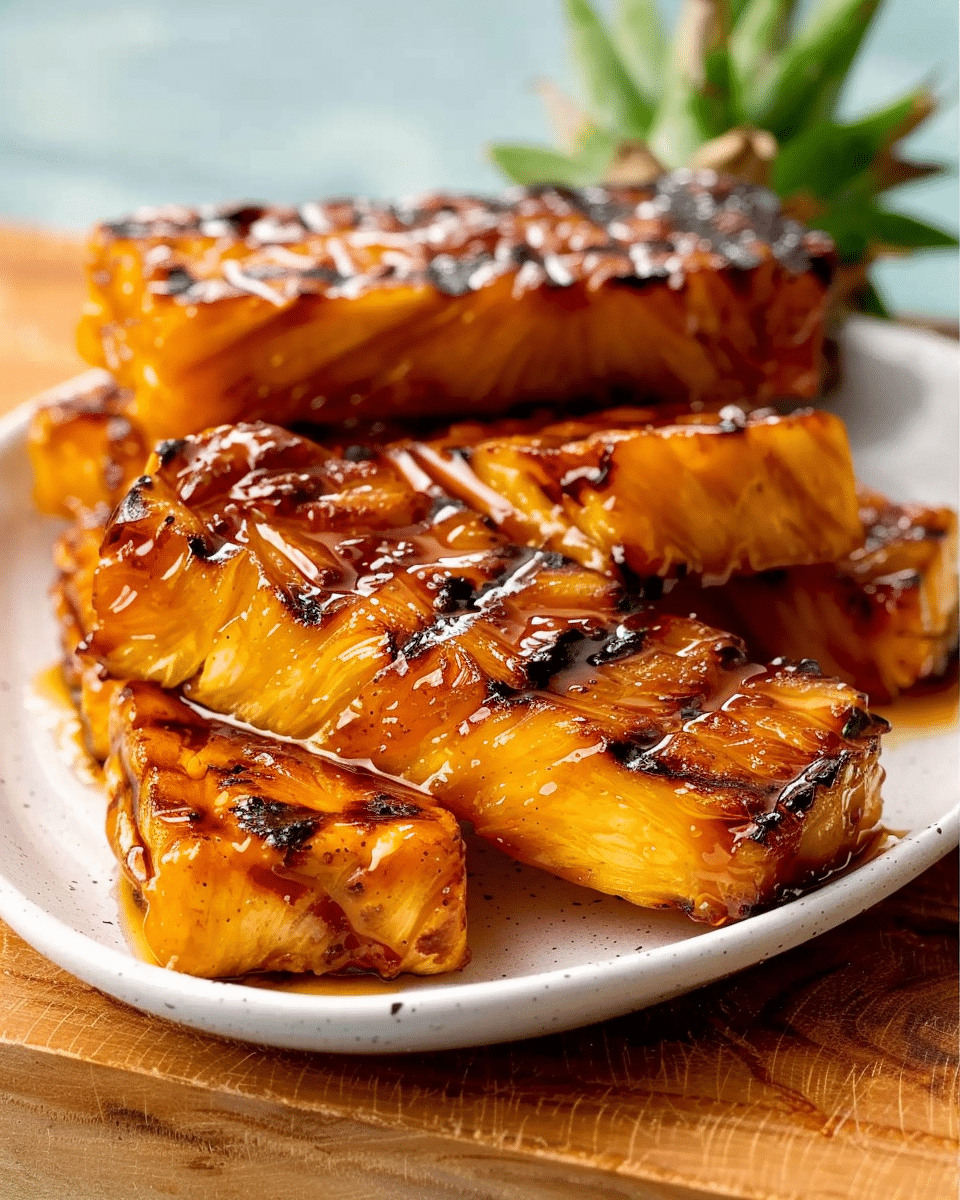 Grilled Pineapple with Brown Sugar Glaze