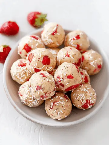 Healthy Strawberry Cheesecake Protein Balls