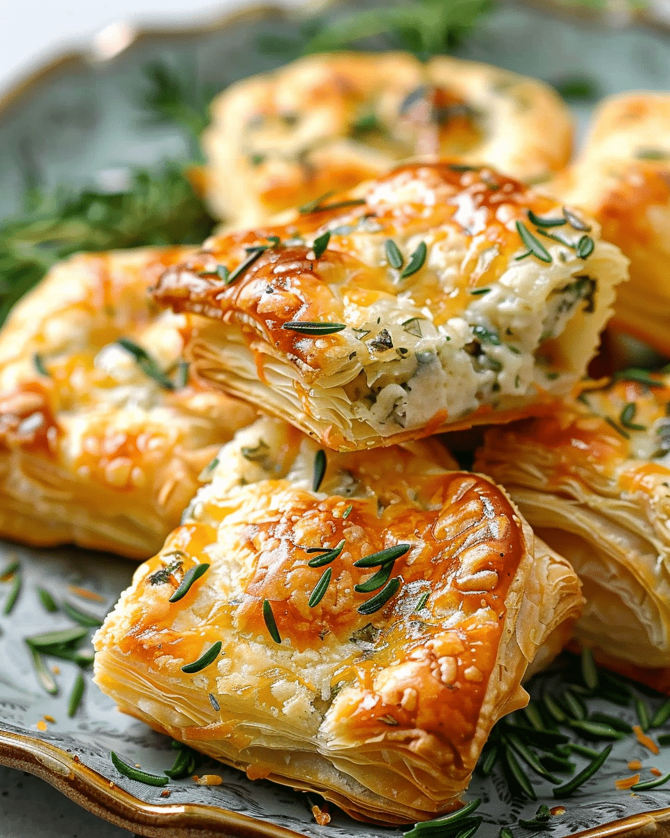 Herb & Cheese Puff Pastry Bites