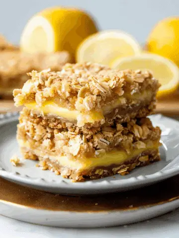 Lemon Oatmeal Crumble Bars