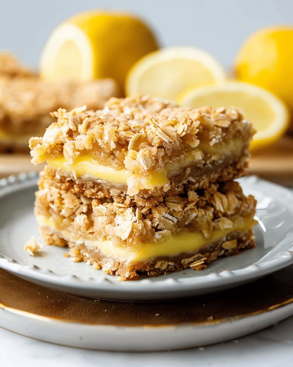 Lemon Oatmeal Crumble Bars