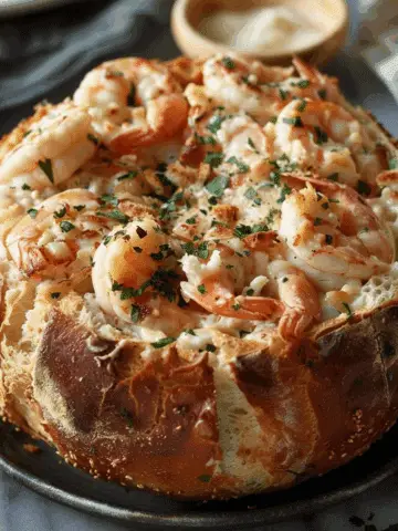 Loaded Stuffed Seafood Bread Bowl