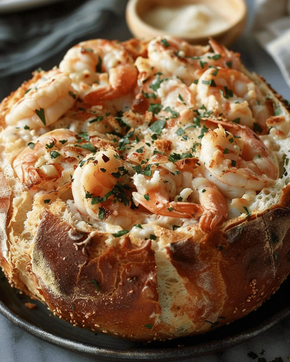 Loaded Stuffed Seafood Bread Bowl