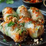 Low Carb Baked Big Mac Rice Paper Rolls