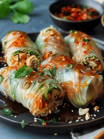 Low Carb Baked Big Mac Rice Paper Rolls