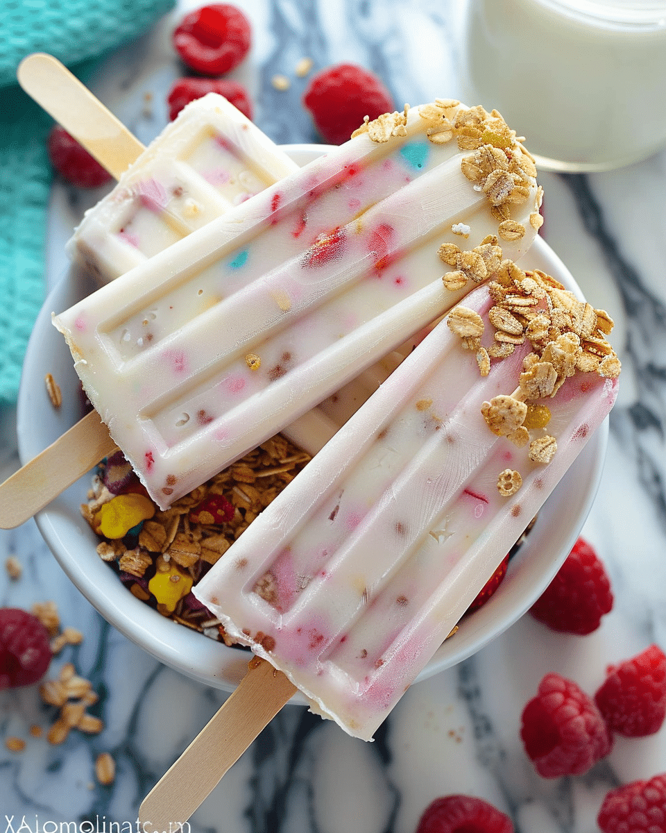 Milk and Cereal Breakfast Popsicles
