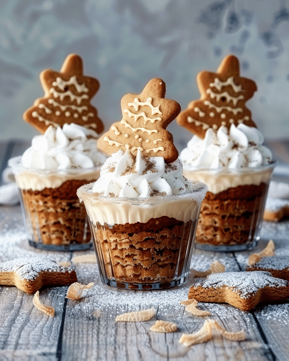 Mini Gingerbread Pudding Cups