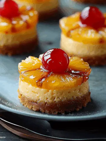 Mini Pineapple Upside-Down Cheesecakes