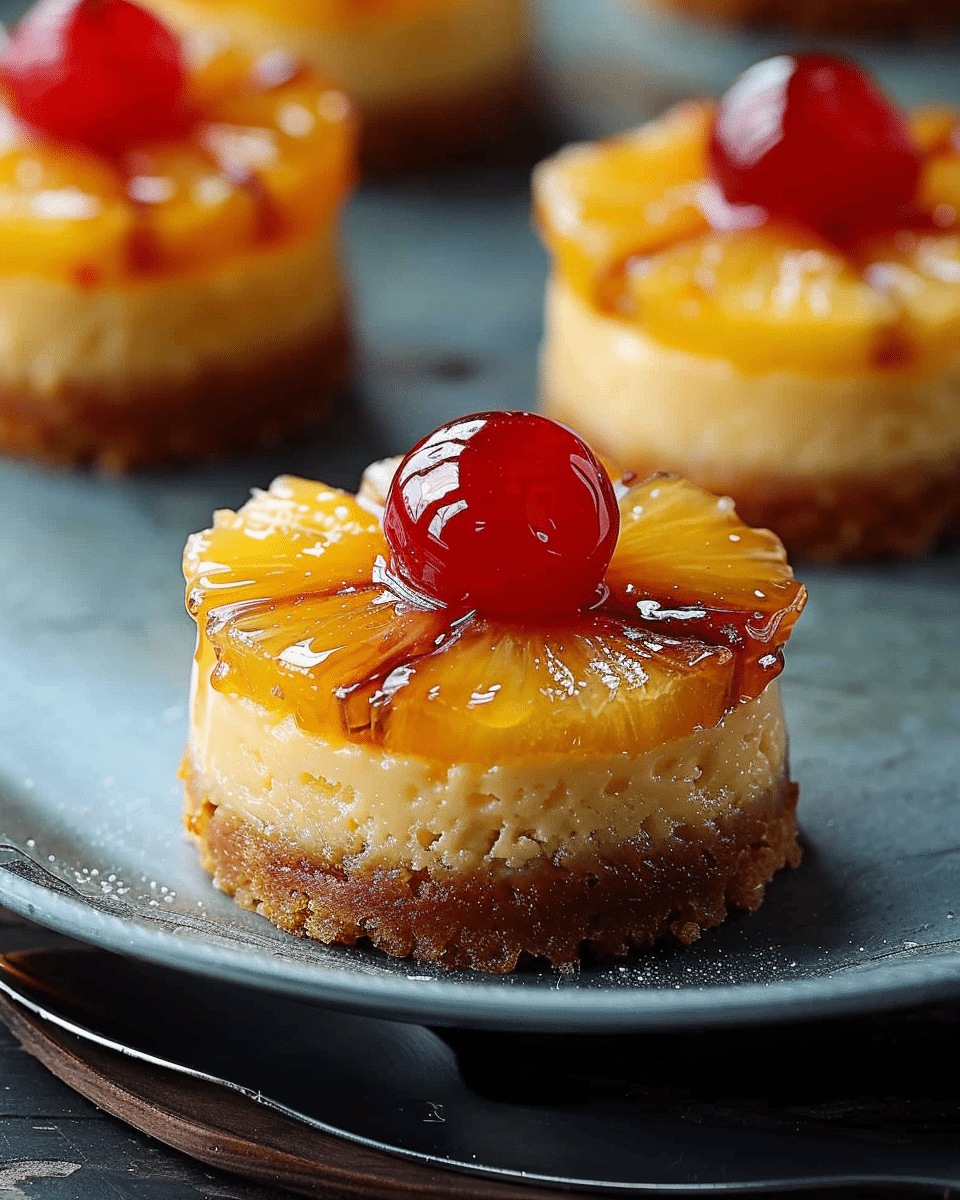 Mini Pineapple Upside-Down Cheesecakes